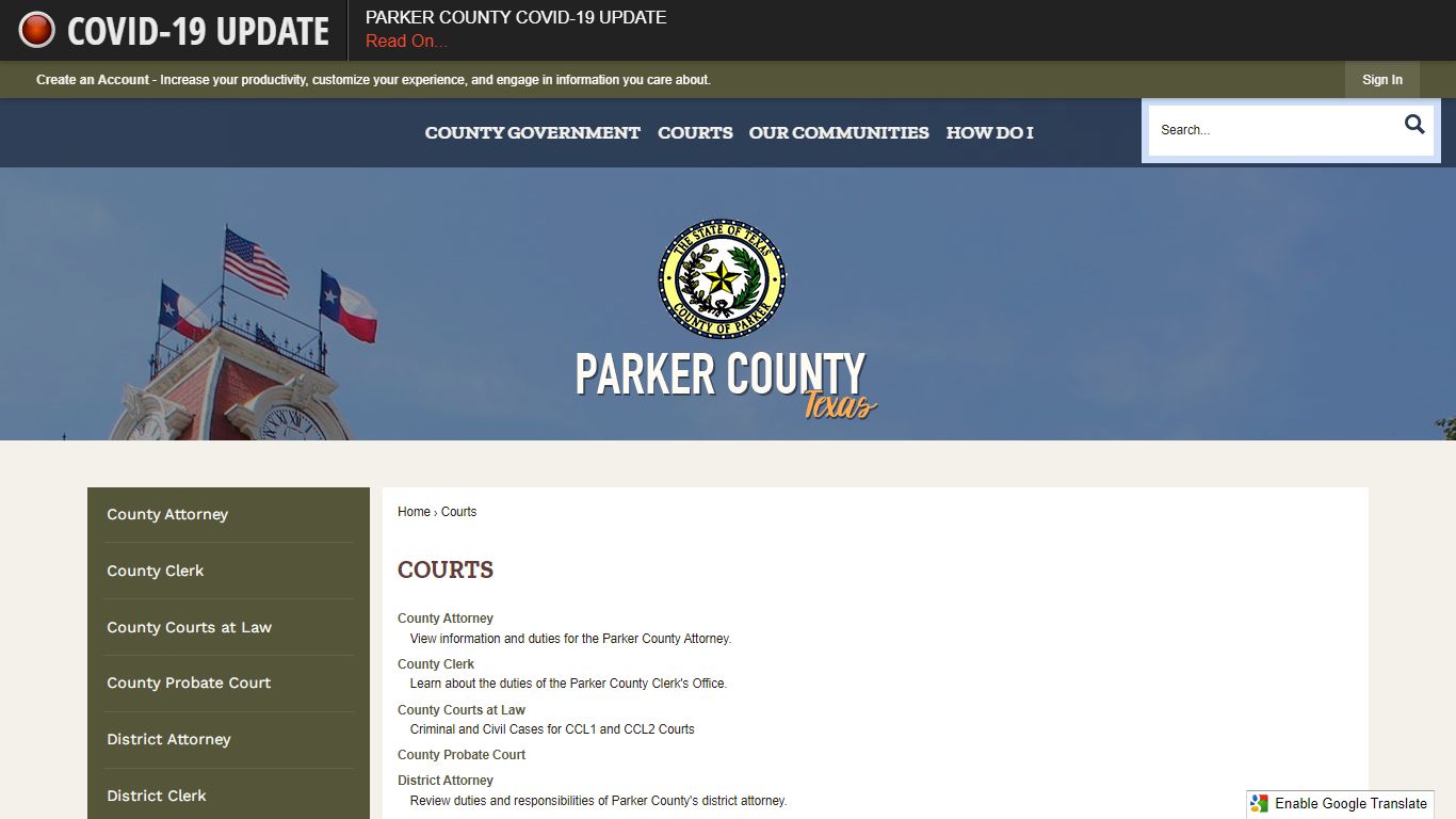 Courts | Parker County, TX - Official Website